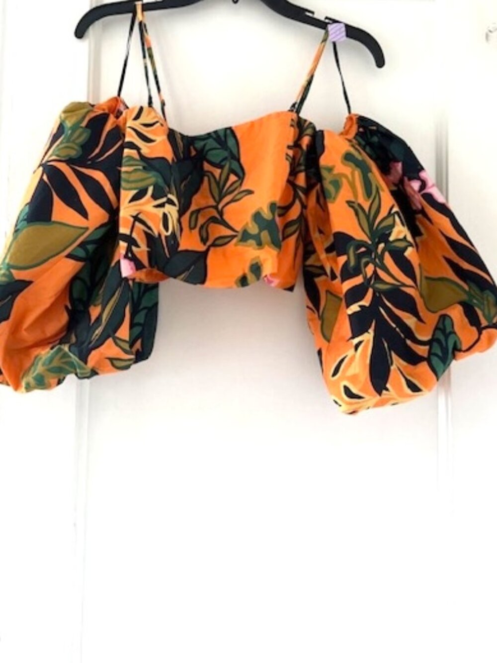 Set H&M Leaf Palm Cotton Top & Skirt Colorful Tropical - Picture 4 of 16